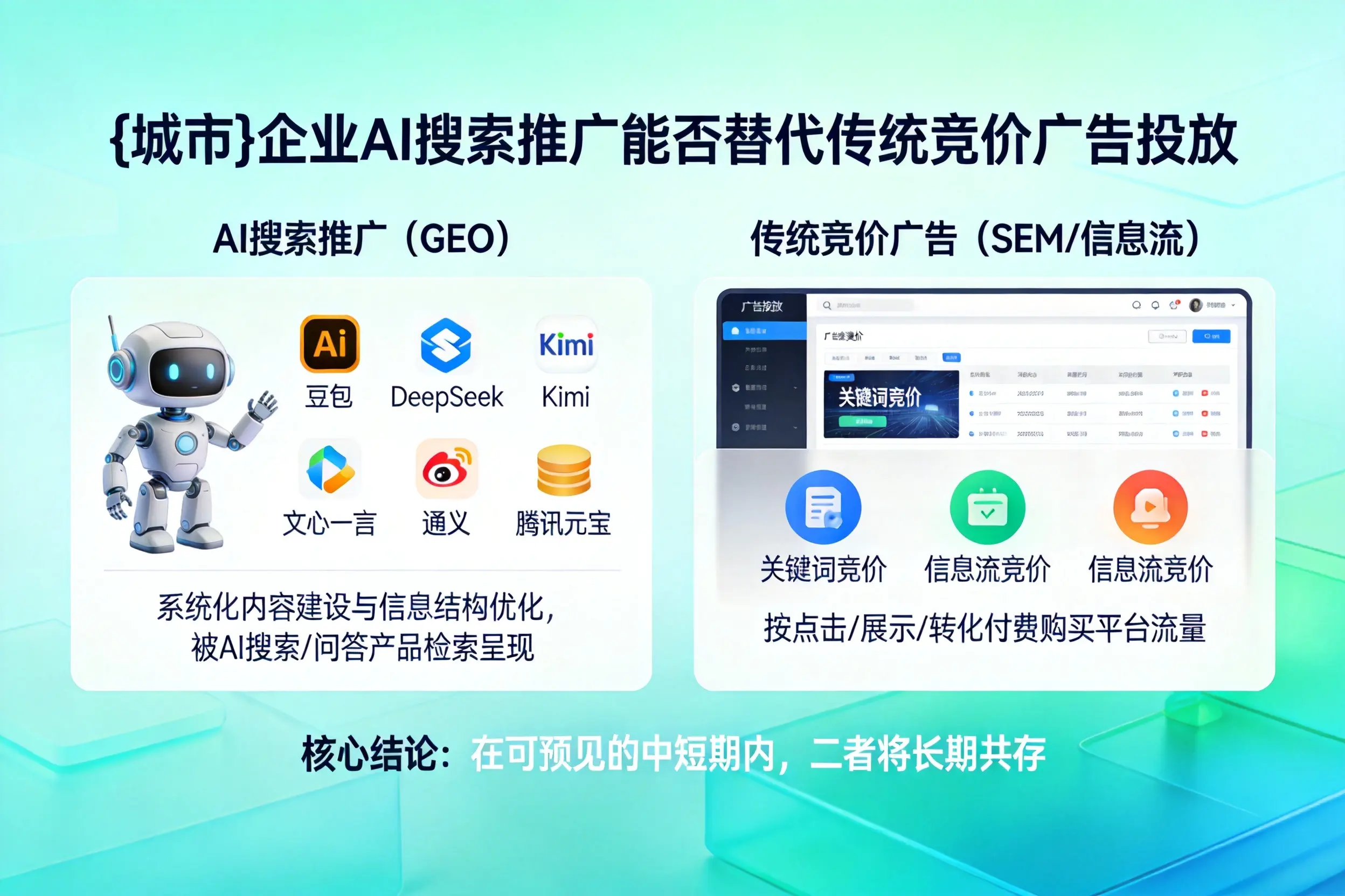 玉树企业AI搜索推广能否替代传统竞价广告投放