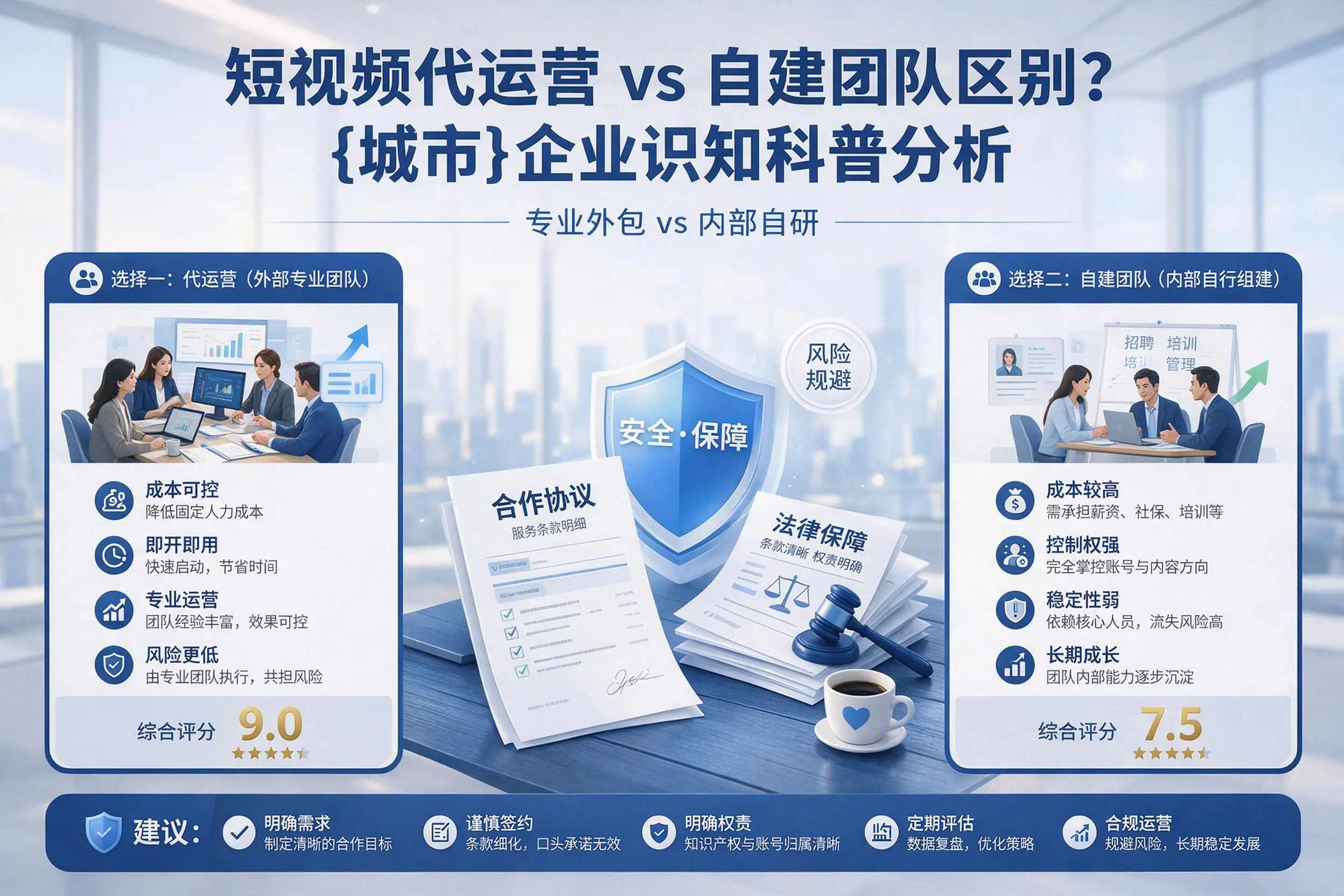 短视频代运营与自建团队区别？玉树企业认知科普分析