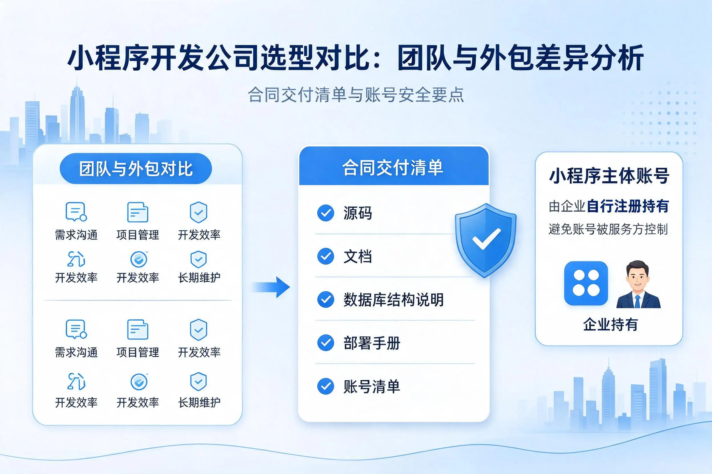玉树小程序开发公司选型对比：团队与外包差异分析