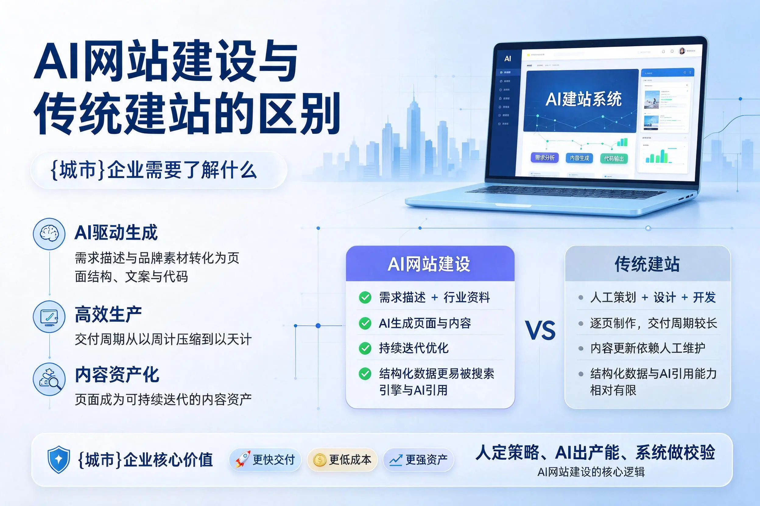 AI网站建设与传统建站的区别,玉树企业需要了解什么
