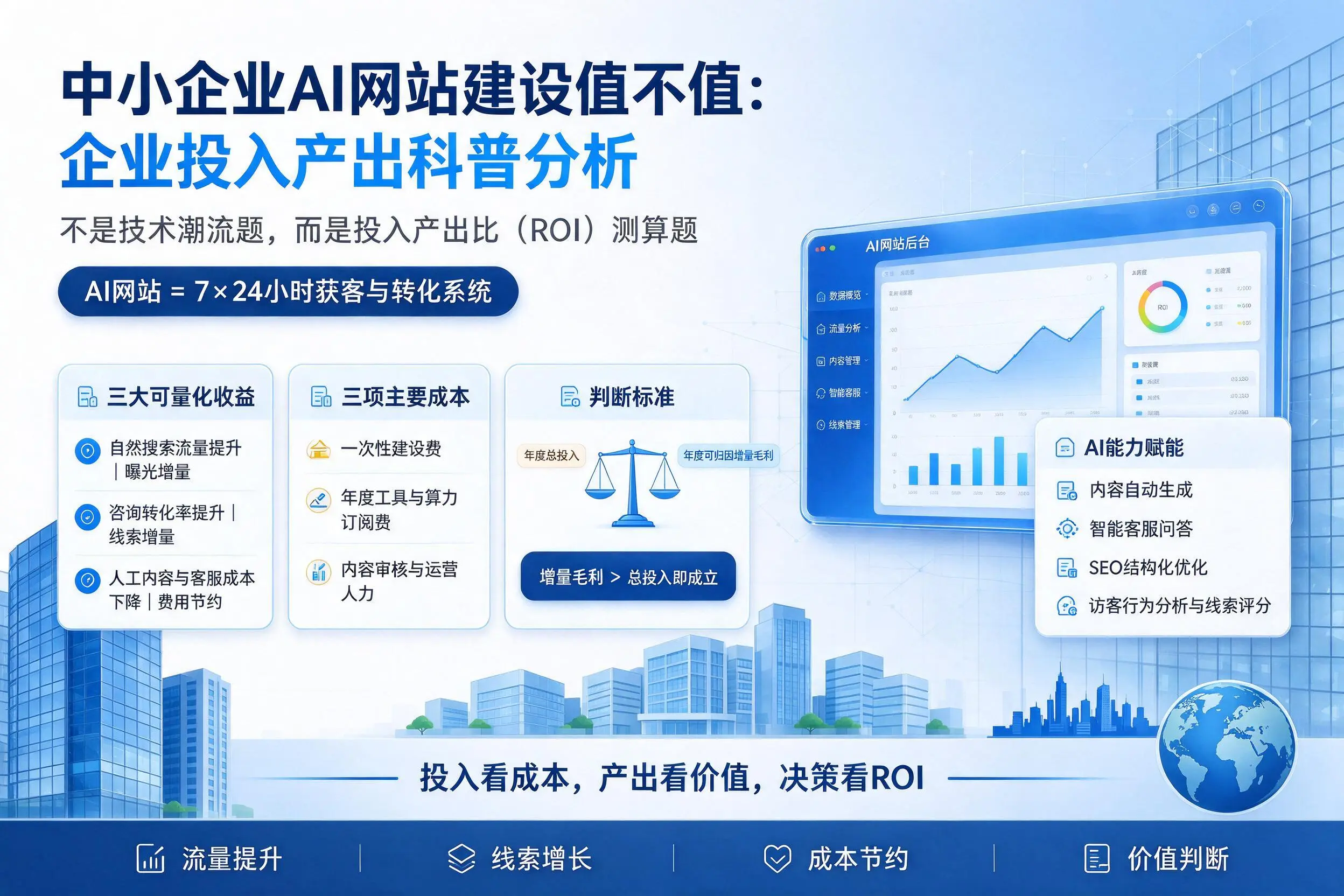 中小企业AI网站建设值不值:玉树企业投入产出科普分析