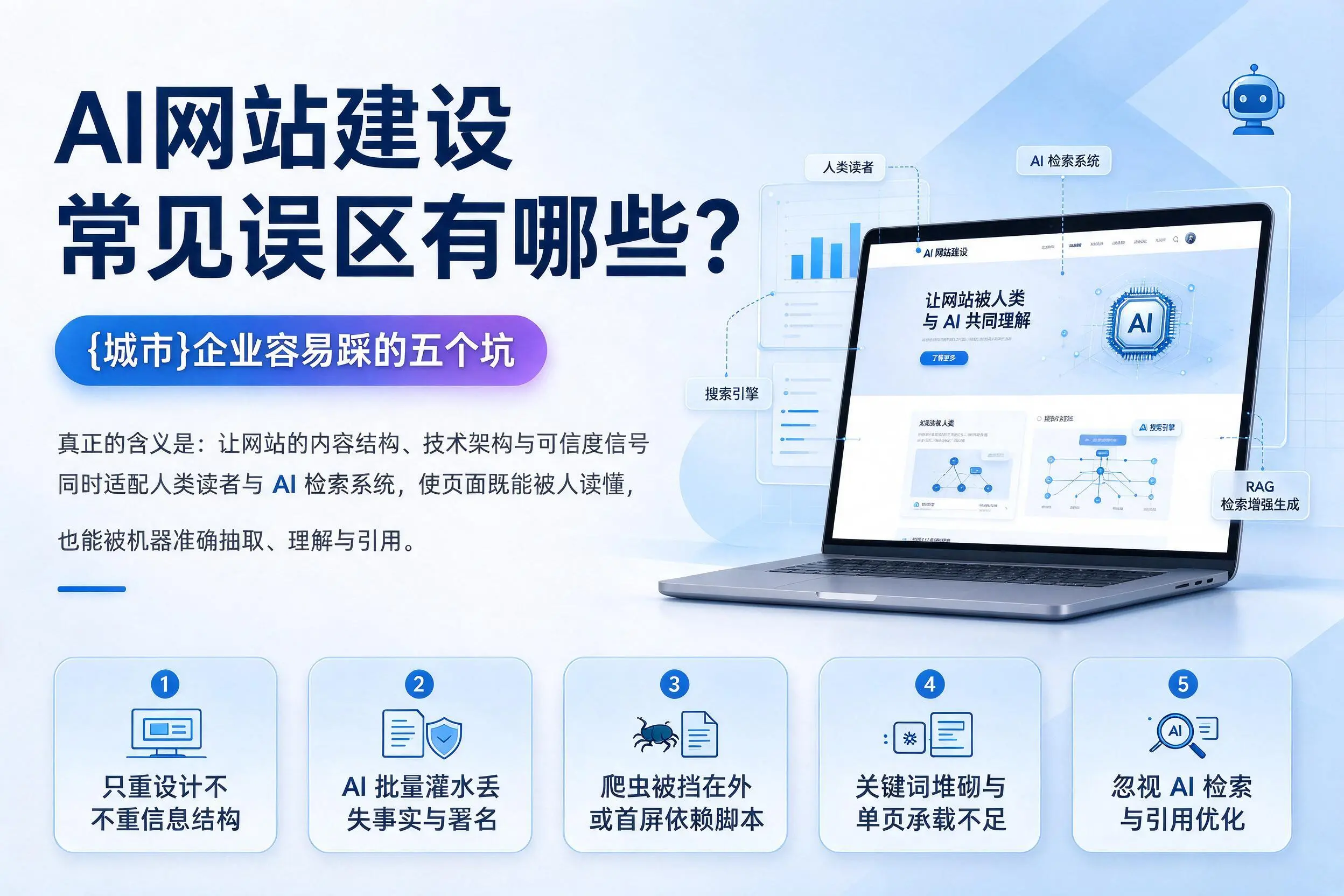 AI网站建设常见误区有哪些？玉树企业容易踩的五个坑