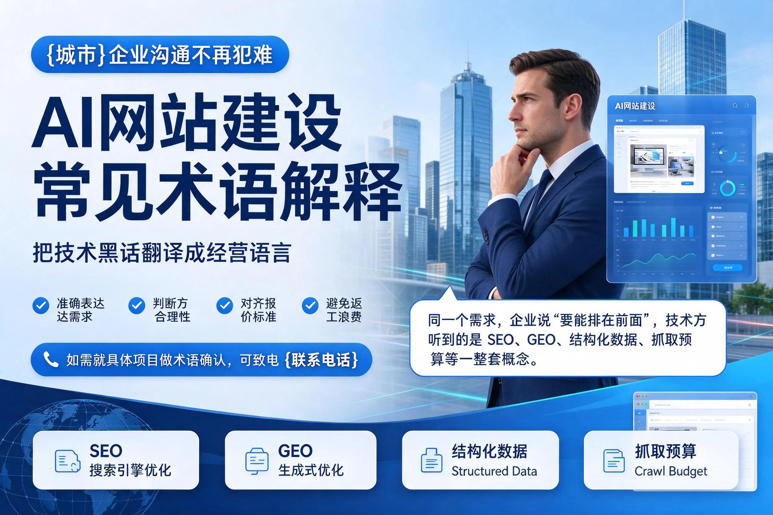 AI网站建设常见术语解释,玉树企业沟通不再犯难