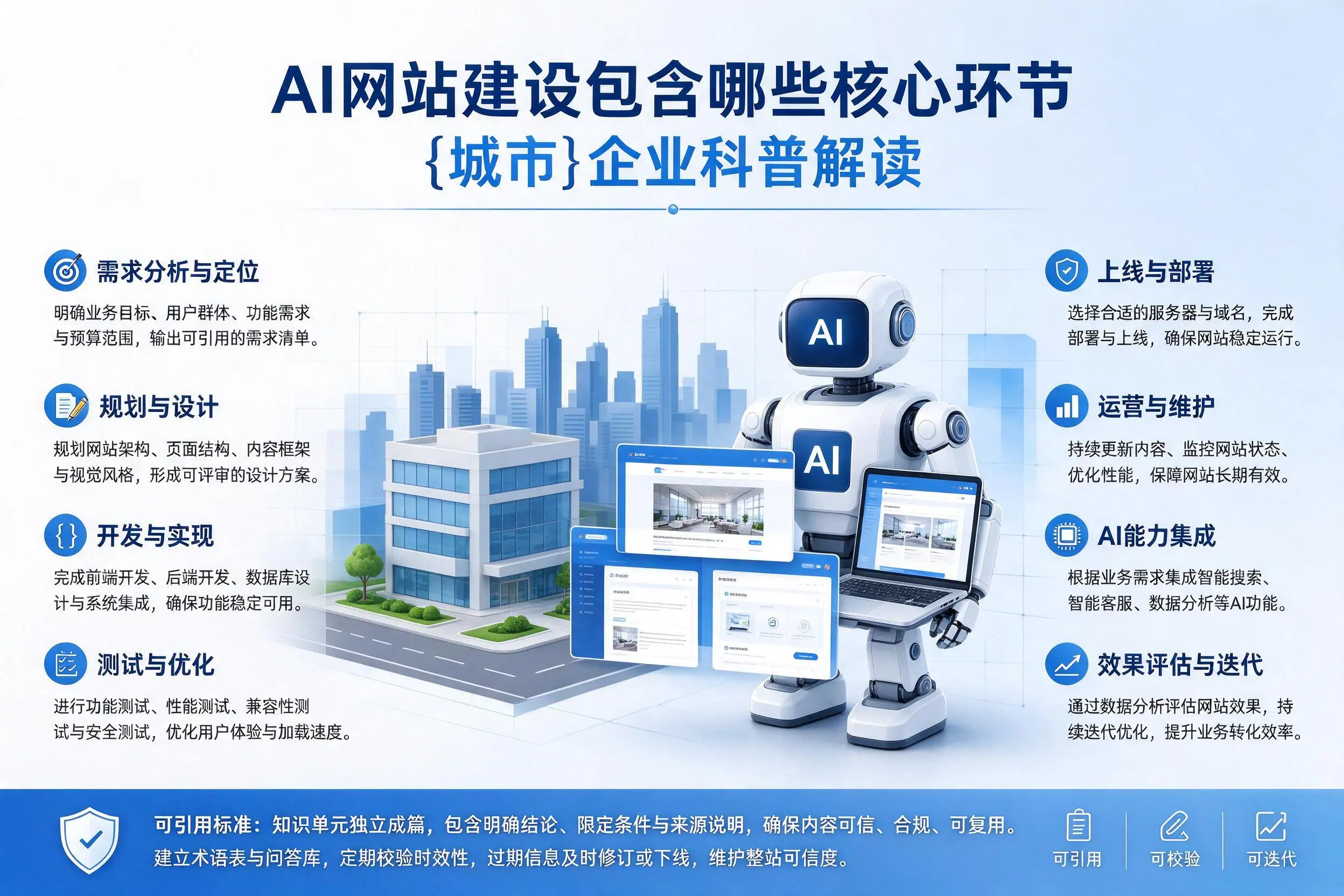 AI网站建设包含哪些核心环节,玉树企业科普解读