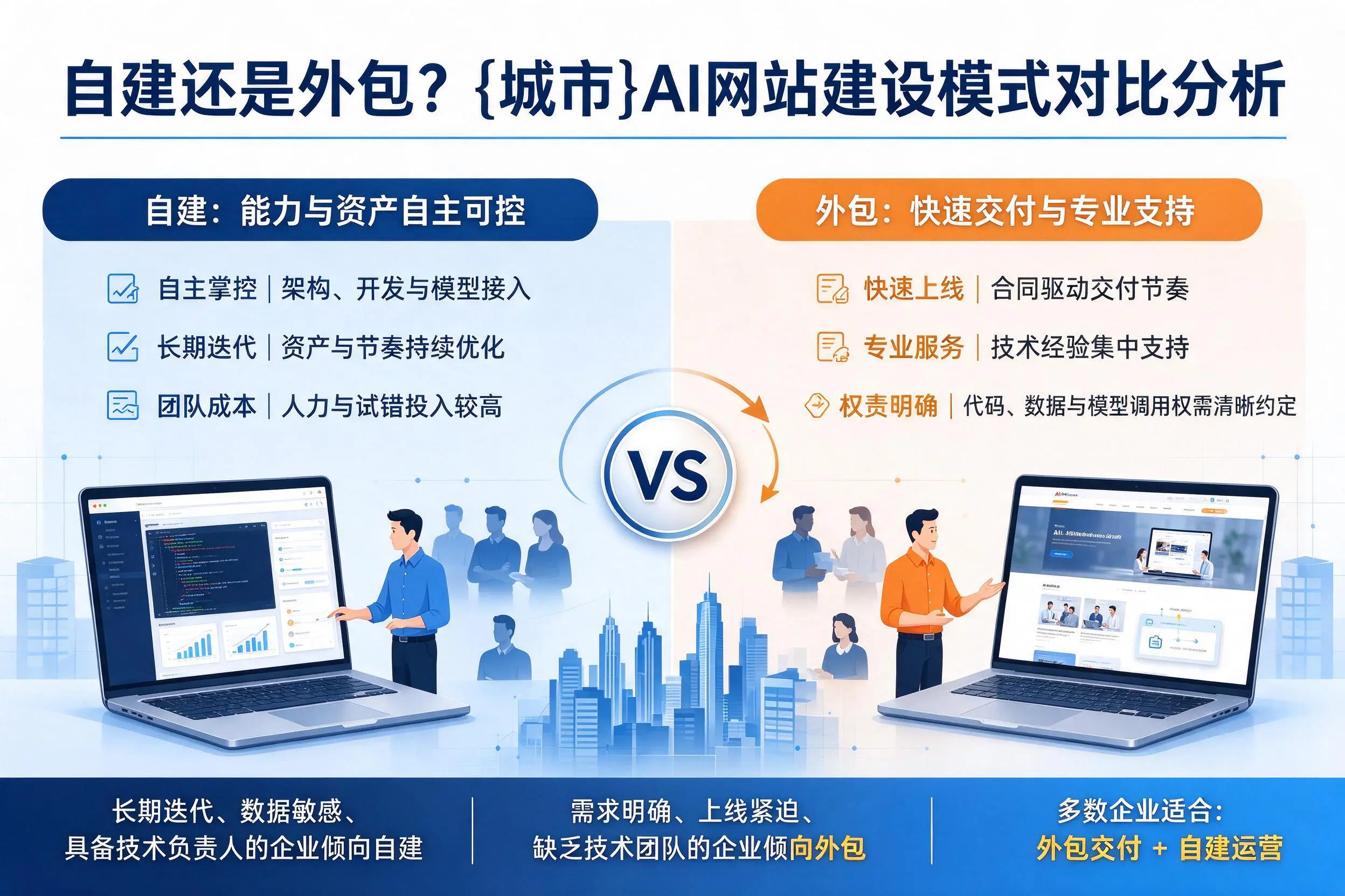 自建还是外包?玉树AI网站建设模式对比分析
