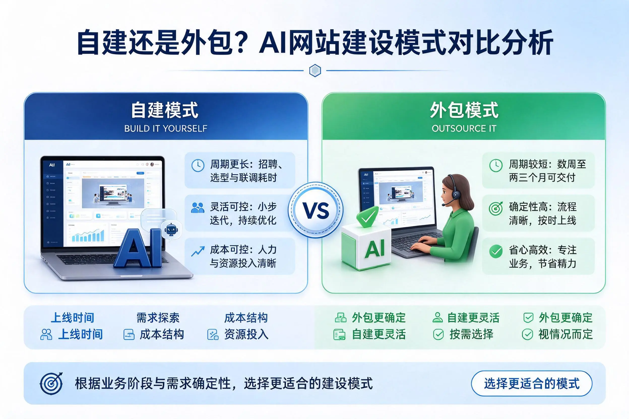 自建还是外包?玉树AI网站建设模式对比分析