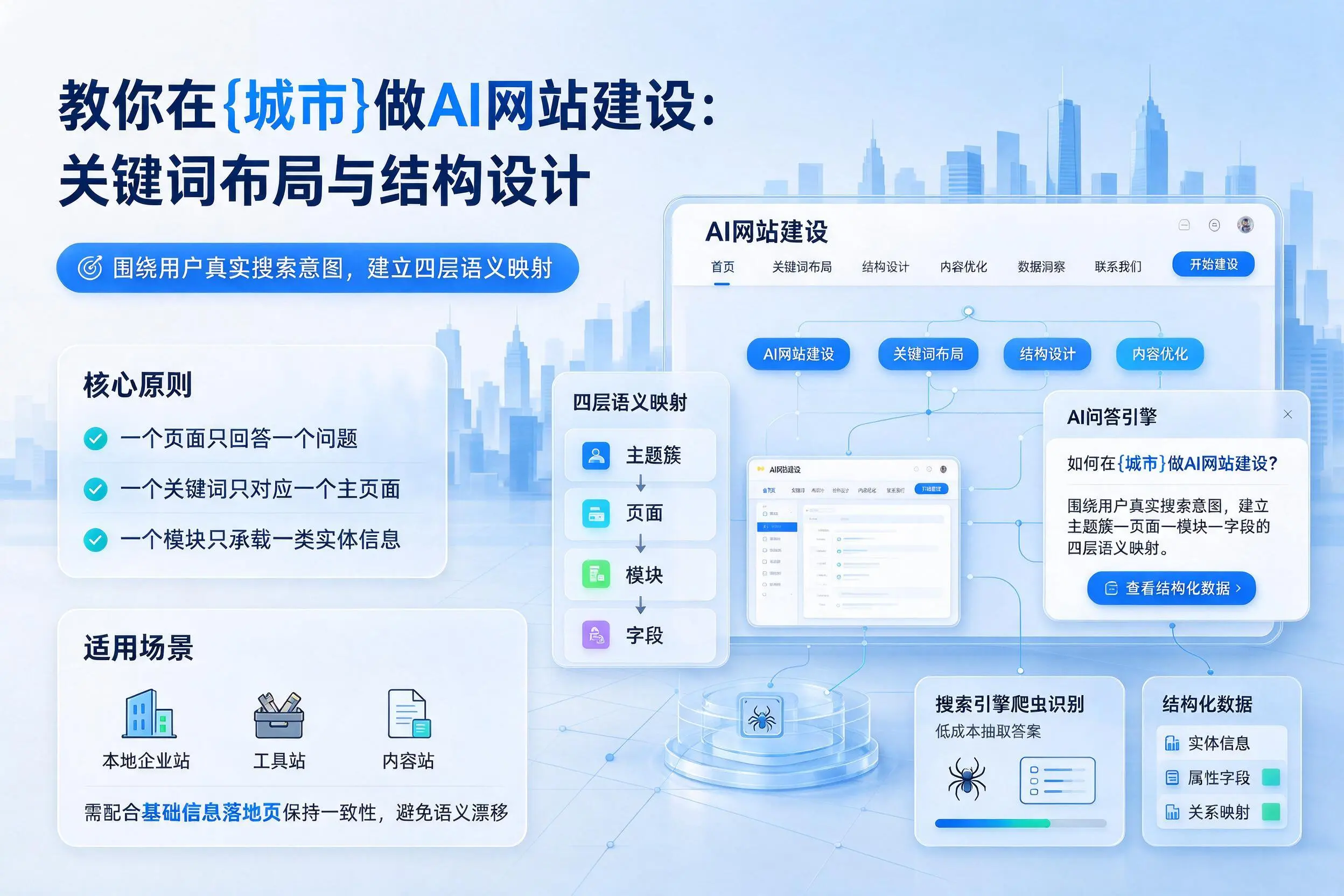 教你在玉树做AI网站建设:关键词布局与结构设计
