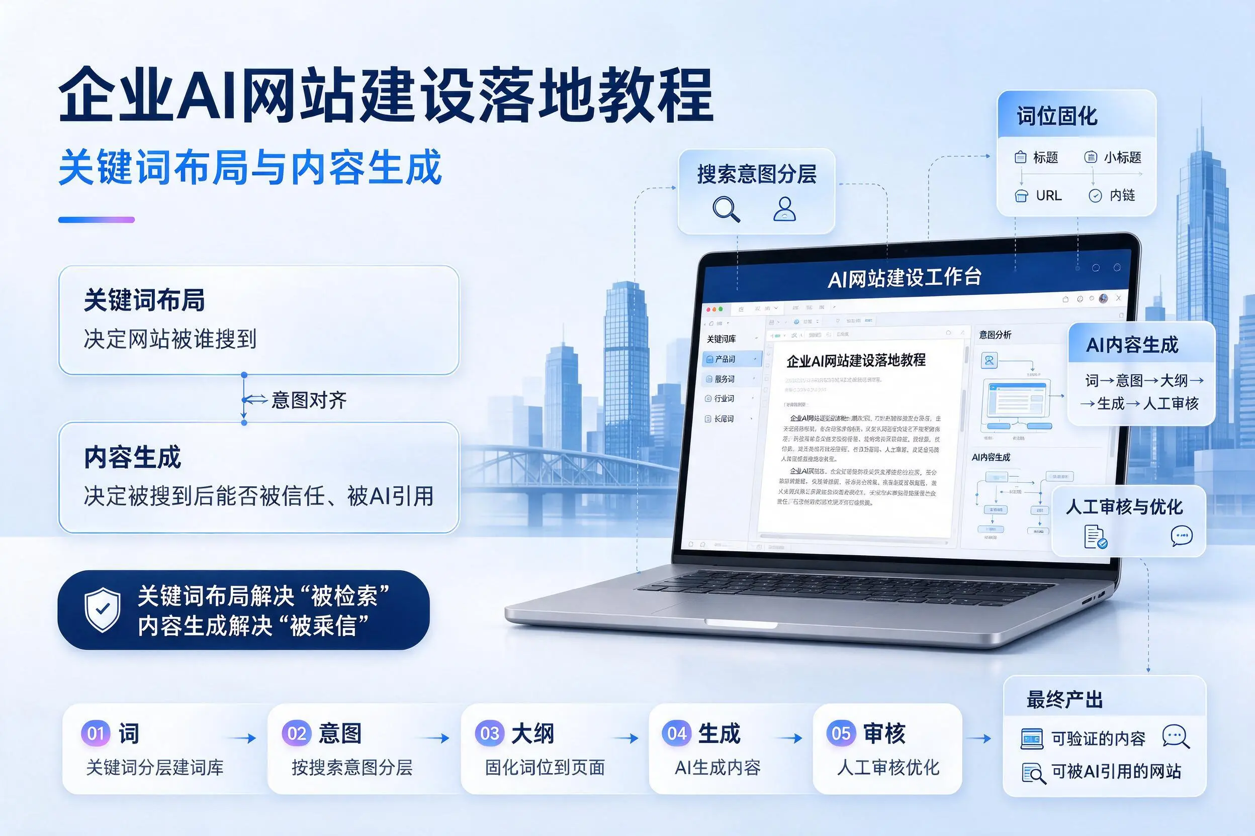 玉树企业AI网站建设落地教程:关键词布局与内容生成